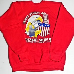 Vintage 90's Fruit of the Loom Desert Storm Men's Crewneck Sweatshirt size XL
